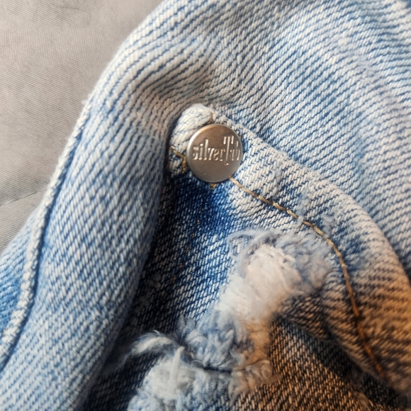 Levis Silver Tab 27x27 Womens Mom Style Jeans Distressed Faded Light Wash Denim - Picture 5 of 12